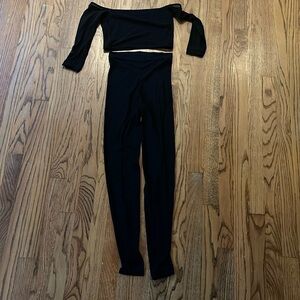 Black Jule Dancewear Mesh Warmup Set (Adult S)